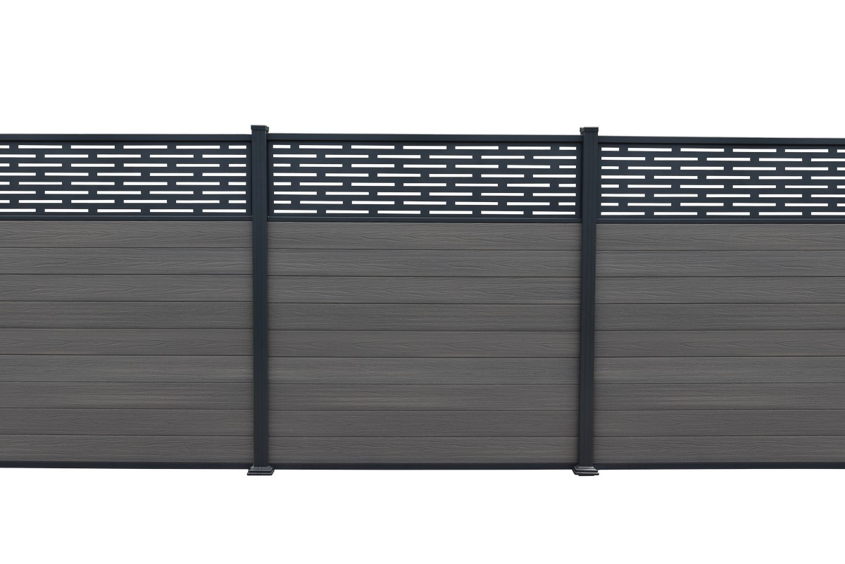 Piranha Composite Horizontal Fence Trellis 1800 x 450 x 20mm - Grey Price Comparisons | Compare The Build