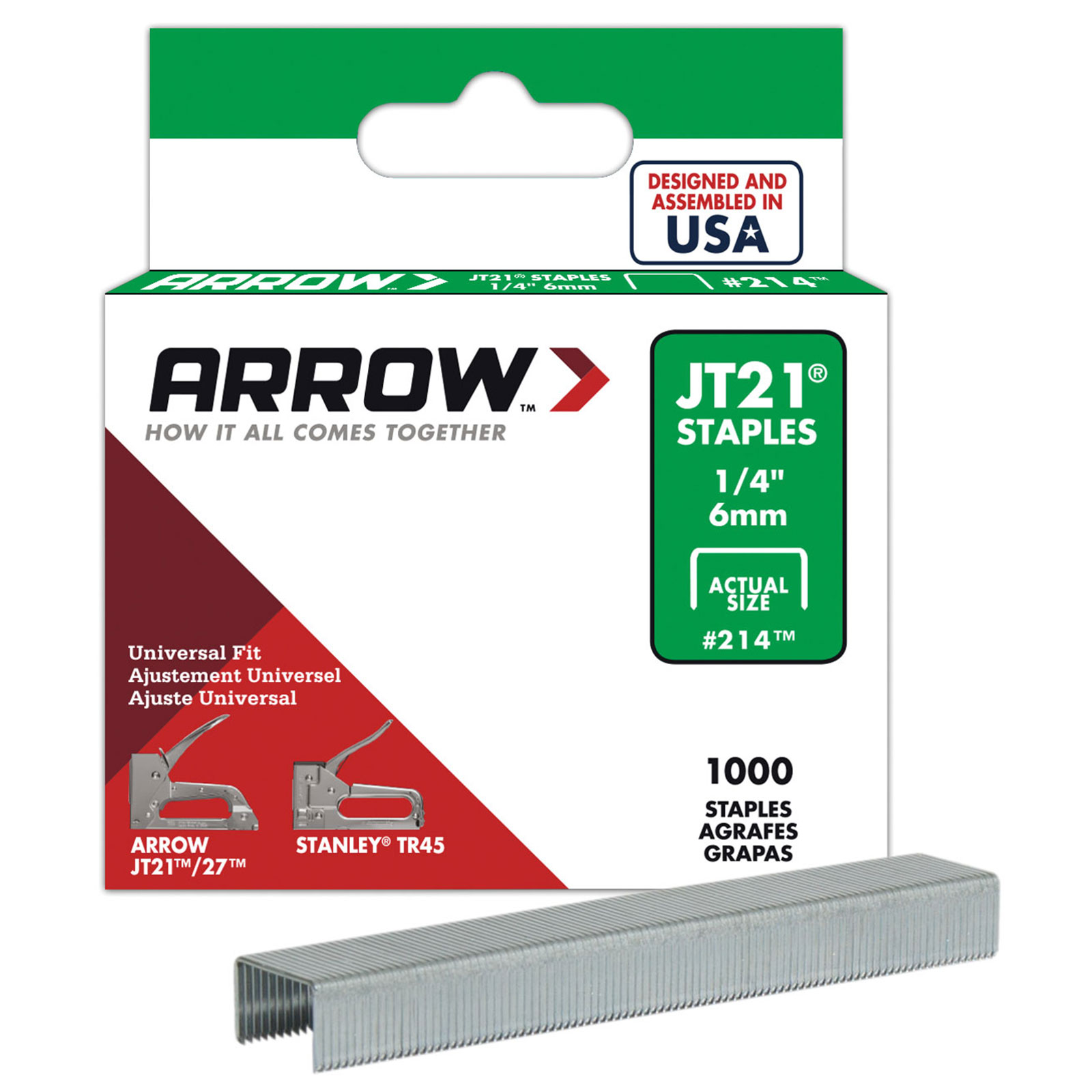 Arrow JT21 Staples 6mm (1/4") (Pack of 1,000) Price Comparisons | Compare The Build