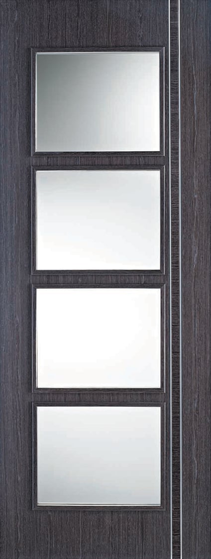 LPD Zanzibar 4L Glazed Internal Door 1981 x 838mm Pre-Finished Ash Grey Price Comparisons | Compare The Build