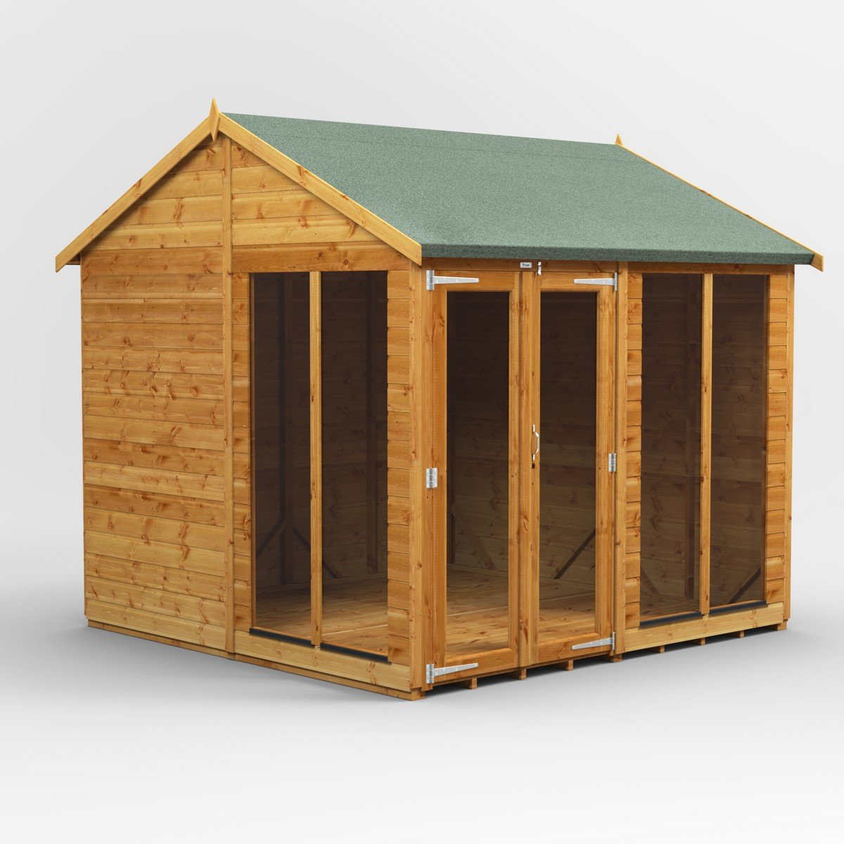 Powersheds Apex Roof Summerhouse 8ft x 8ft - Golden Brown Price Comparisons | Compare The Build