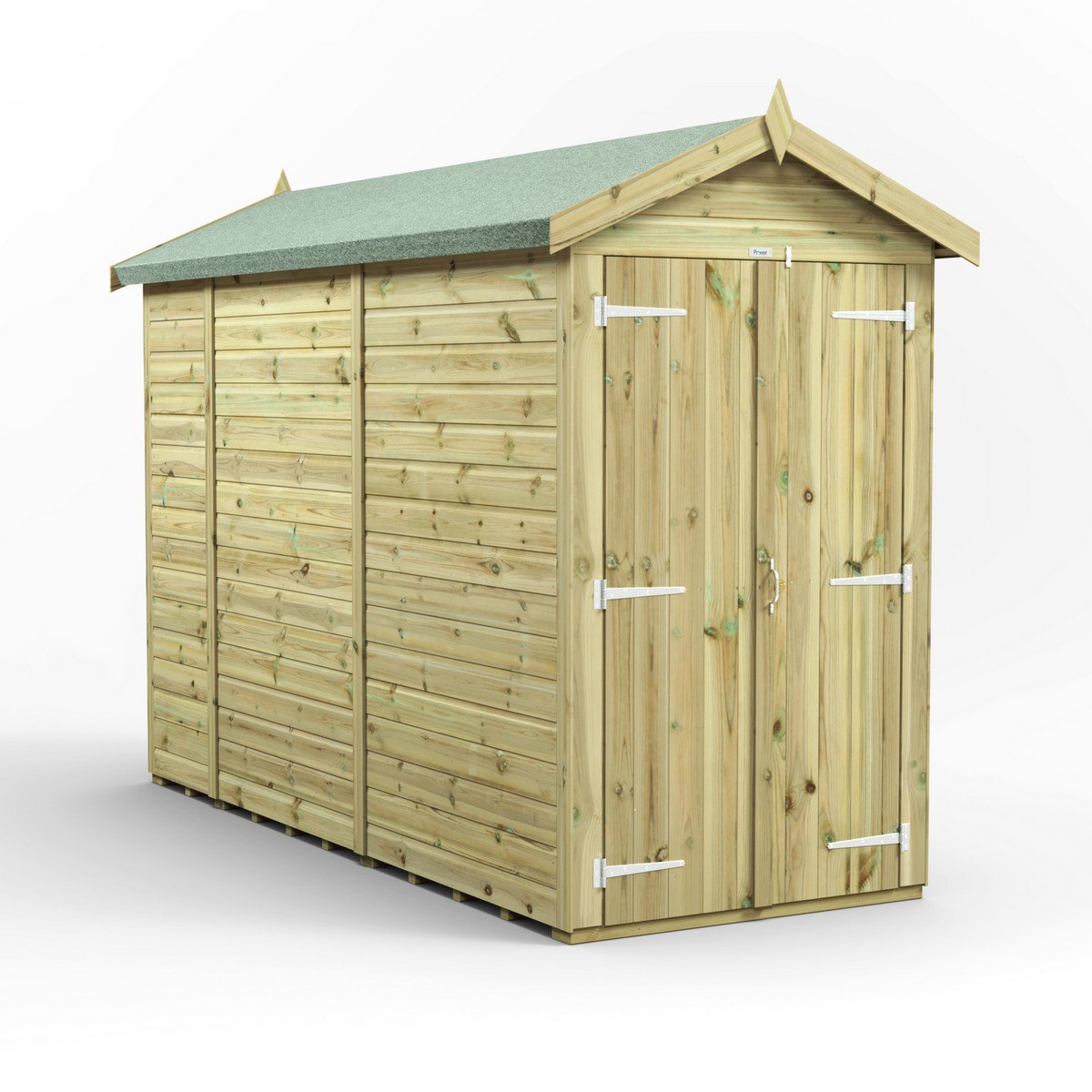 Powersheds Apex Roof Premium Windowless Double Door Garden Shed 10ft x 4ft Price Comparisons | Compare The Build