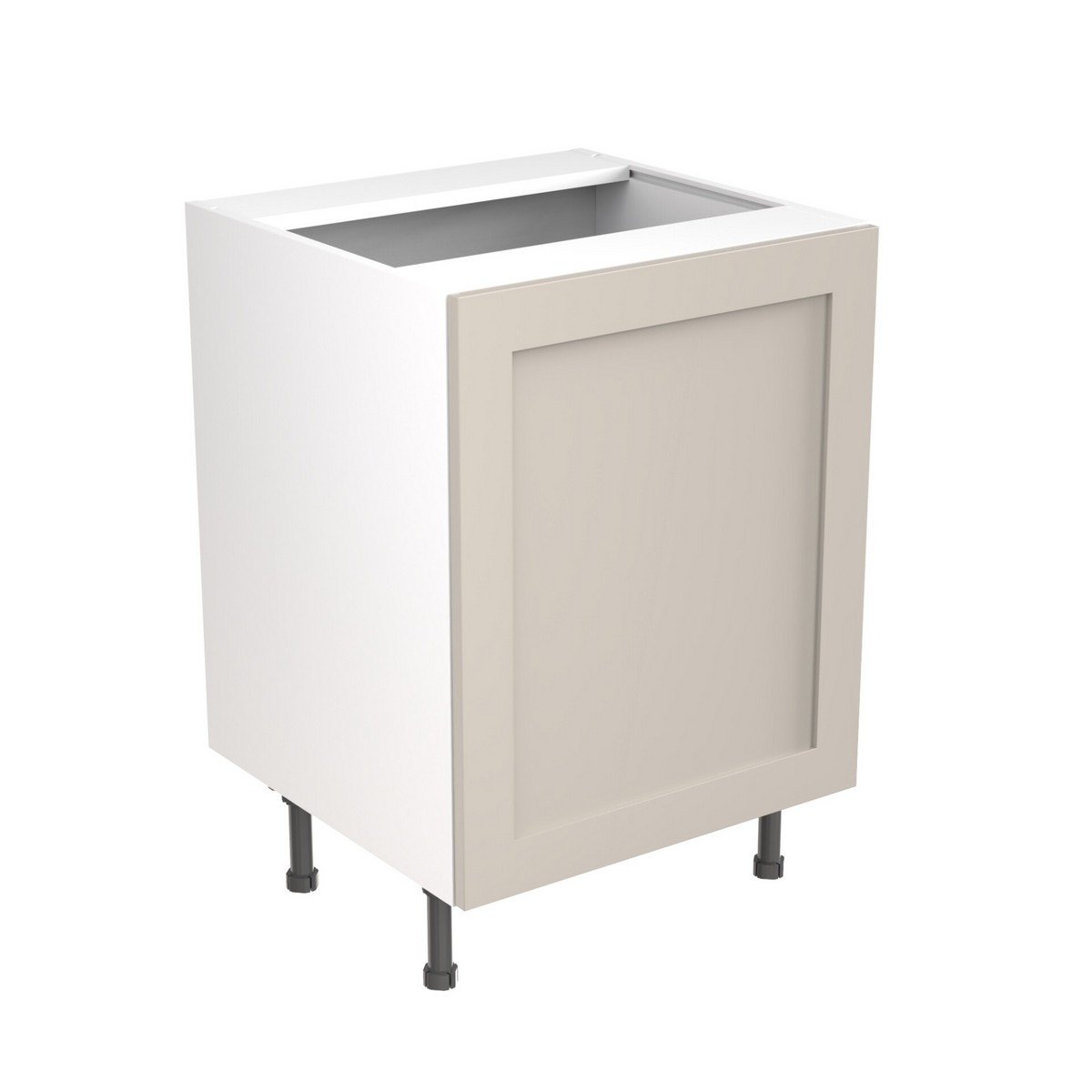 KitchenKit Flatpack Shaker Base Sink Cabinet 600mm - Ultra Matt Light Grey Price Comparisons | Compare The Build