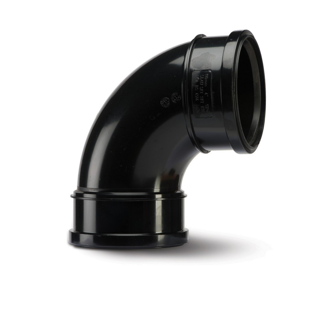 Polypipe 110mm Soil 92.5deg Bend  Double Socket  Black   SB417B Price Comparisons | Compare The Build