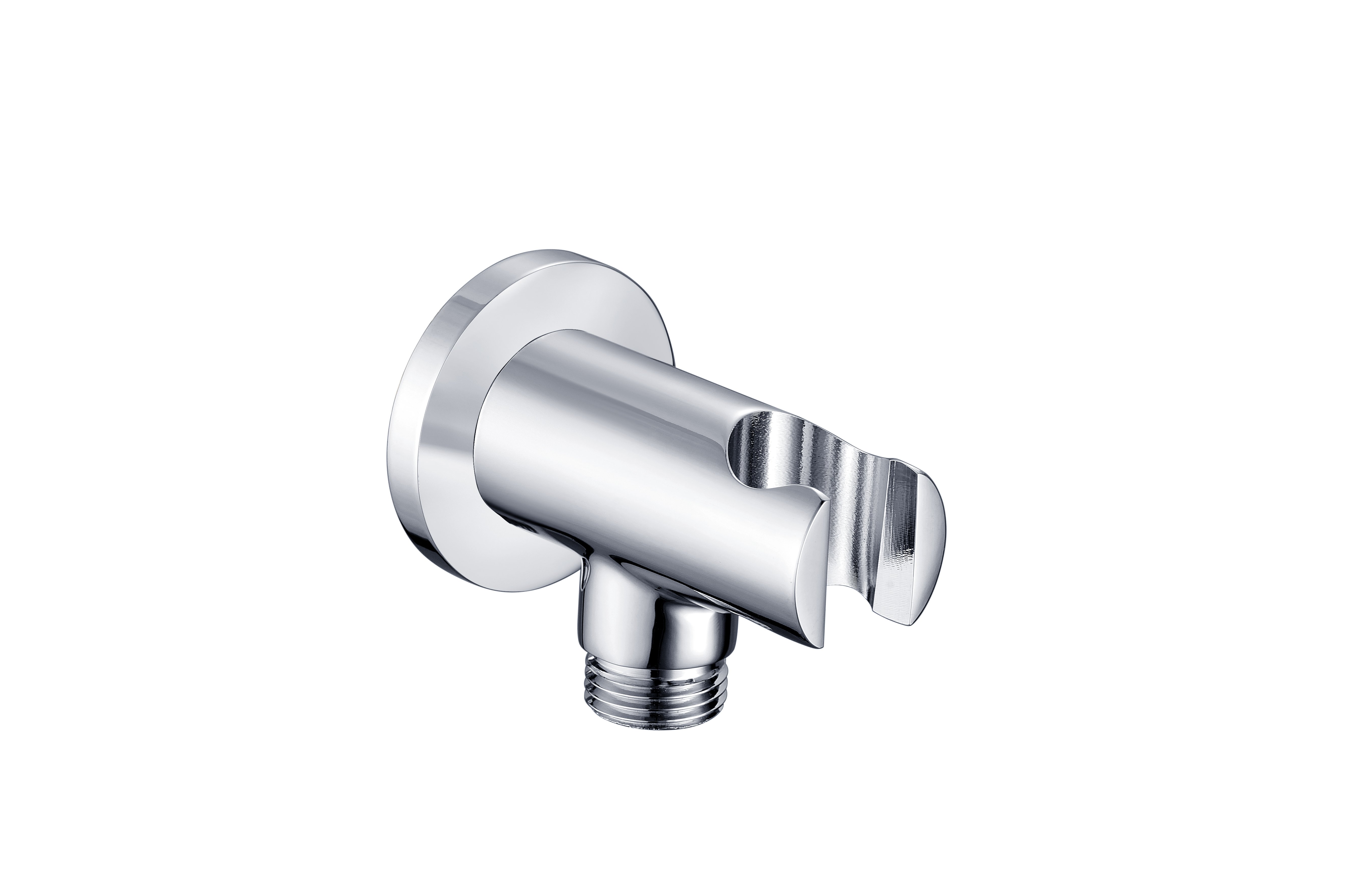 Handset Wall Bracket with Wall Outlet - Round - Chrome Price Comparisons | Compare The Build