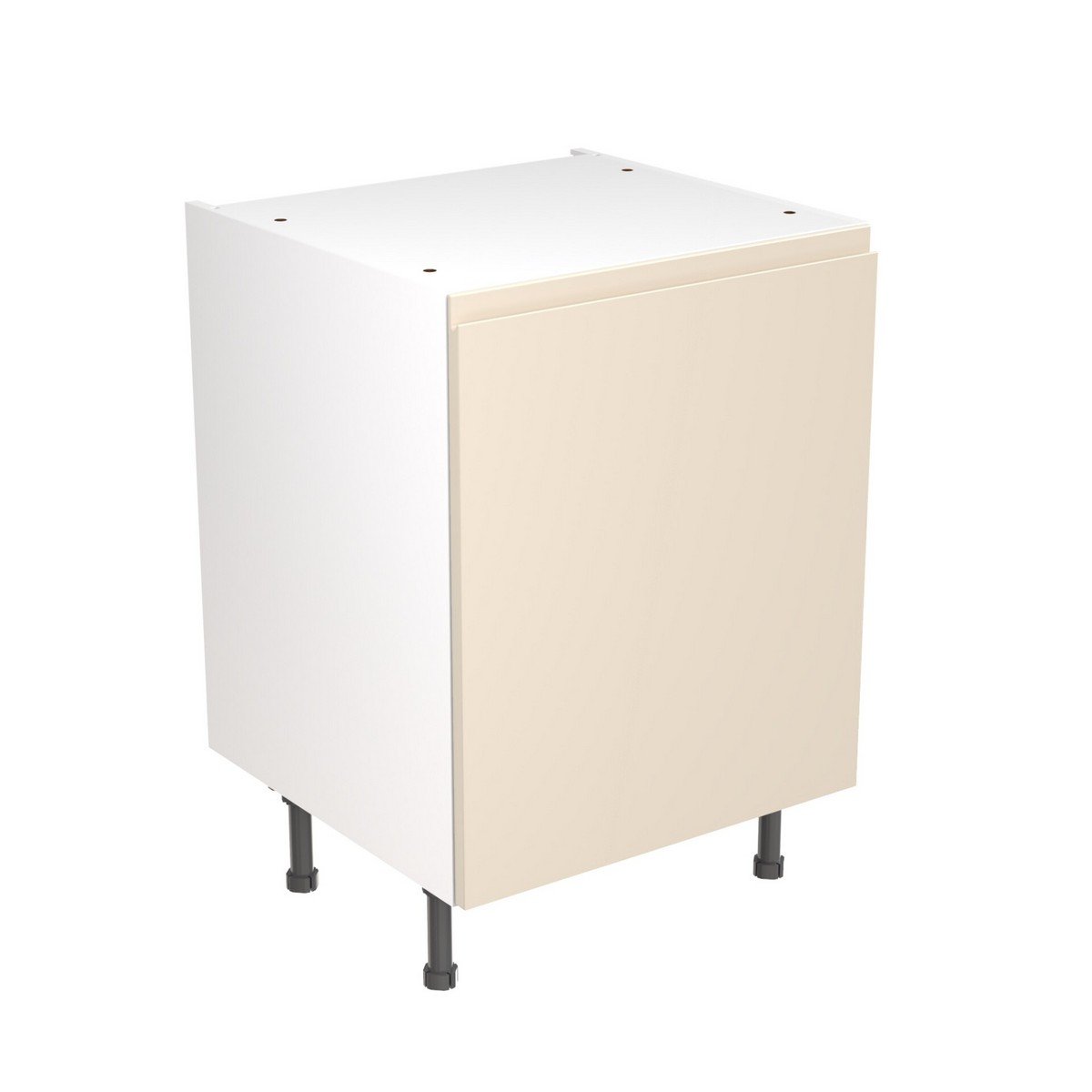 KitchenKit Flatpack J-Pull Base Cabinet 600mm - Ultra Matt Cashmere Price Comparisons | Compare The Build