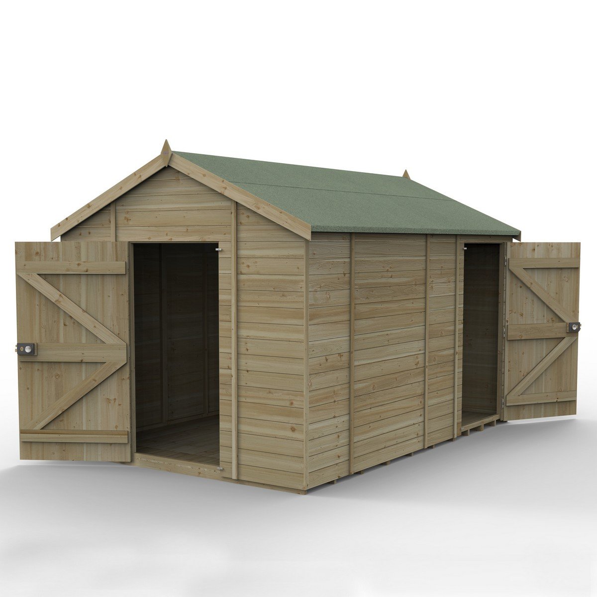 Forest Timberdale Apex Shed Combo - Single Door, Windowless - 12ft x 8ft (Installed) Price Comparisons | Compare The Build