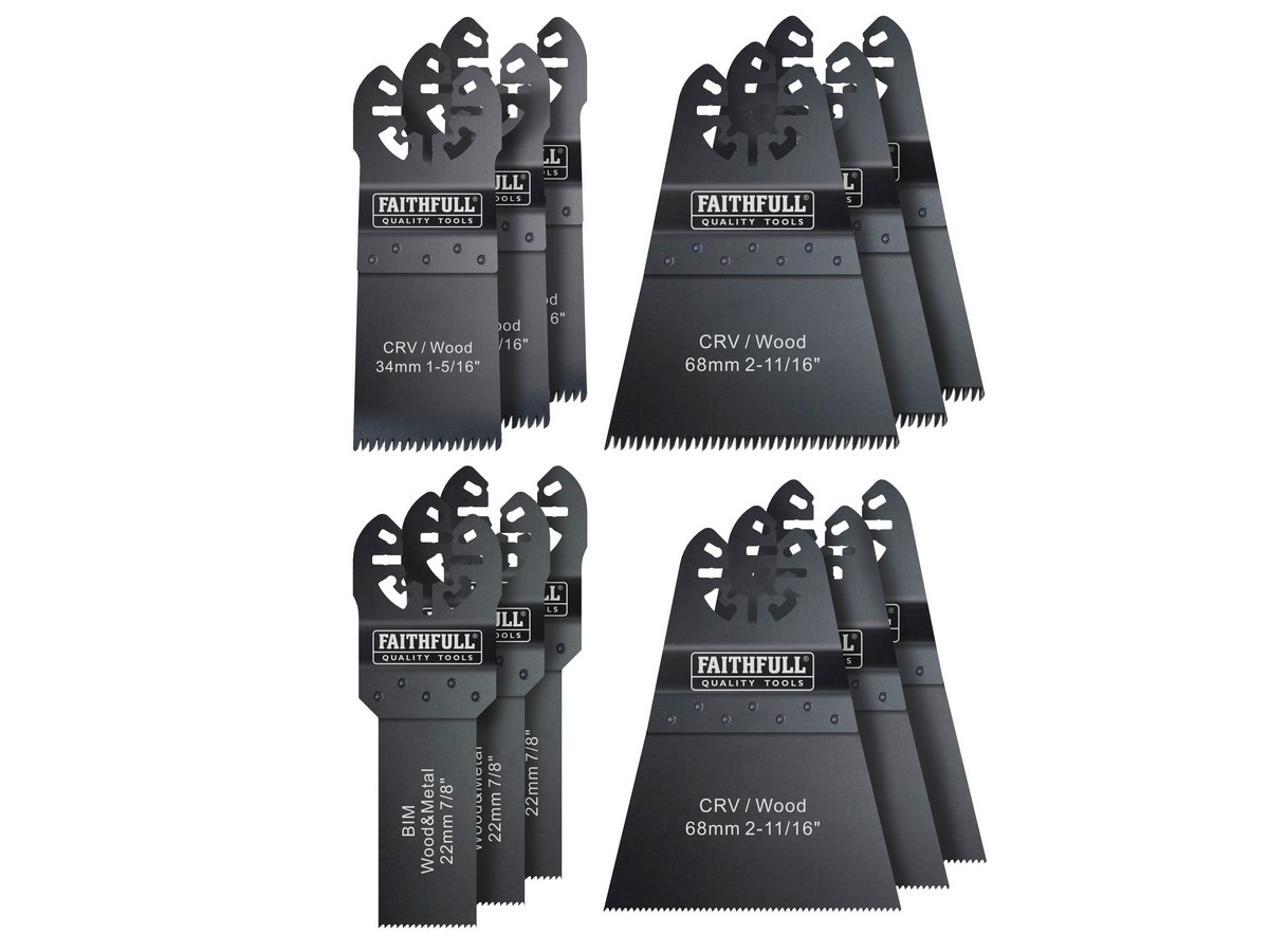 Faithfull Multitool Blade Set (12 Piece Set) Price Comparisons | Compare The Build