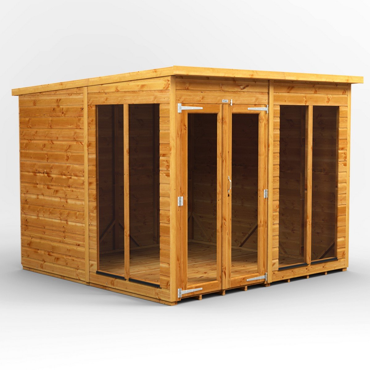 Powersheds Pent Roof Summerhouse 8ft x 8ft - Golden Brown Price Comparisons | Compare The Build
