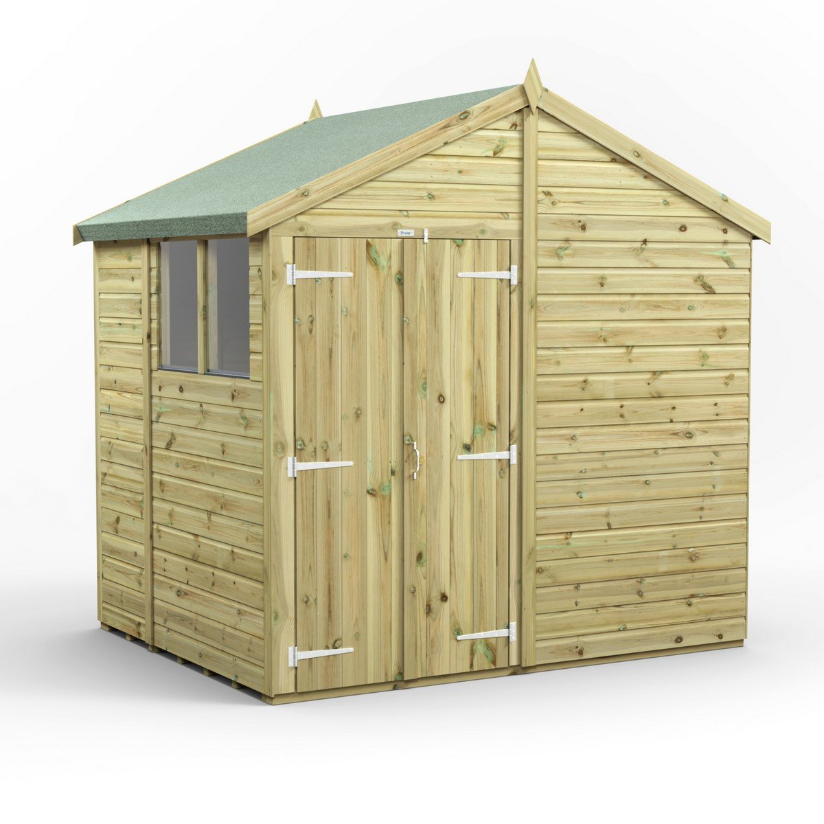 Powersheds Apex Roof Premium Double Door Garden Shed 6ft x 8ft Price Comparisons | Compare The Build