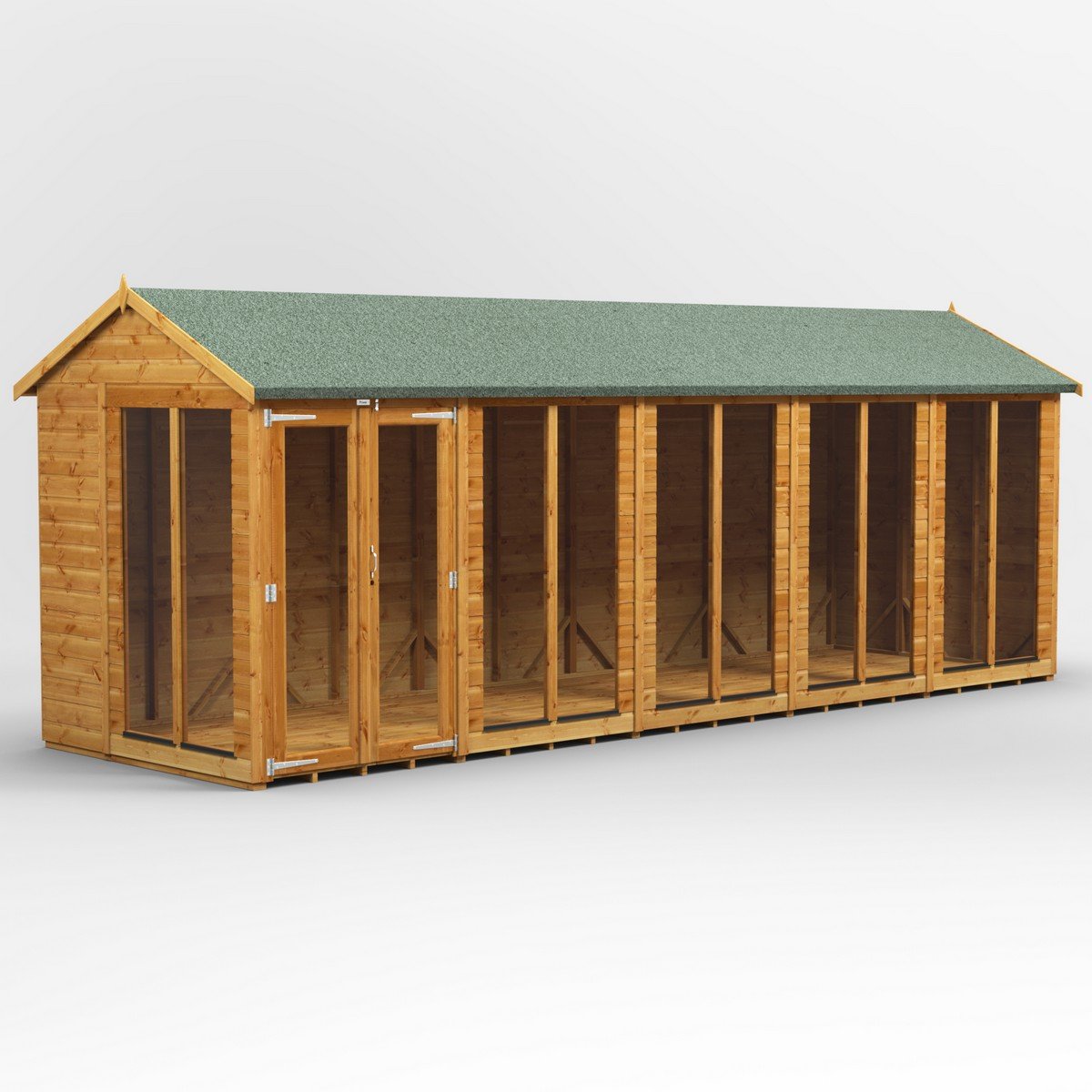 Powersheds Apex Roof Summerhouse 20ft x 6ft - Golden Brown Price Comparisons | Compare The Build