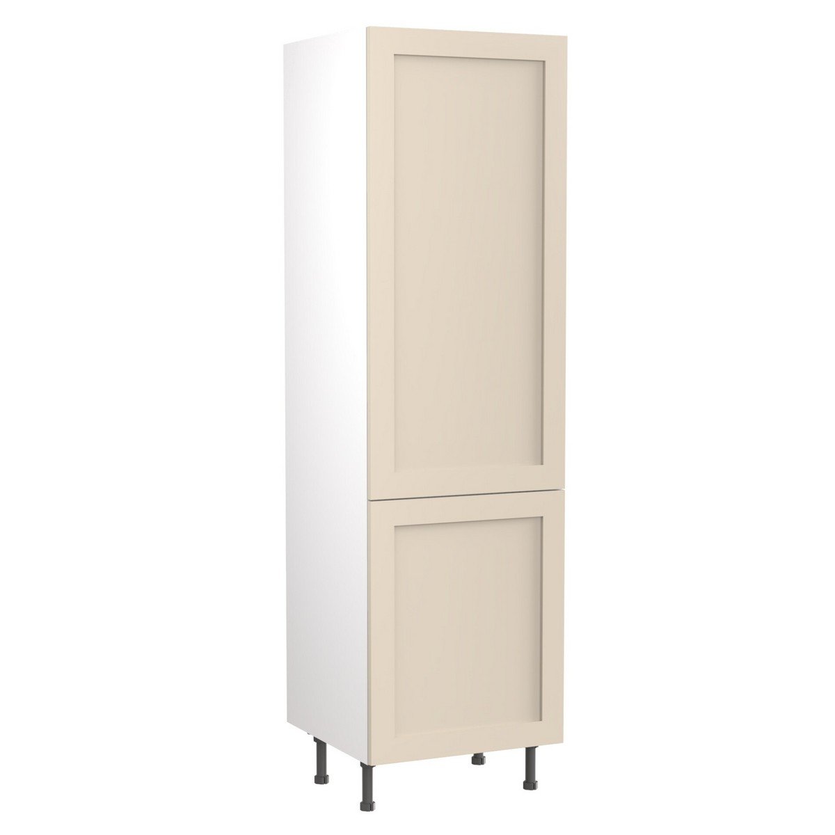 KitchenKit Flatpack Shaker Tall Larder Cabinet 500mm - Ultra Matt Cashmere Price Comparisons | Compare The Build