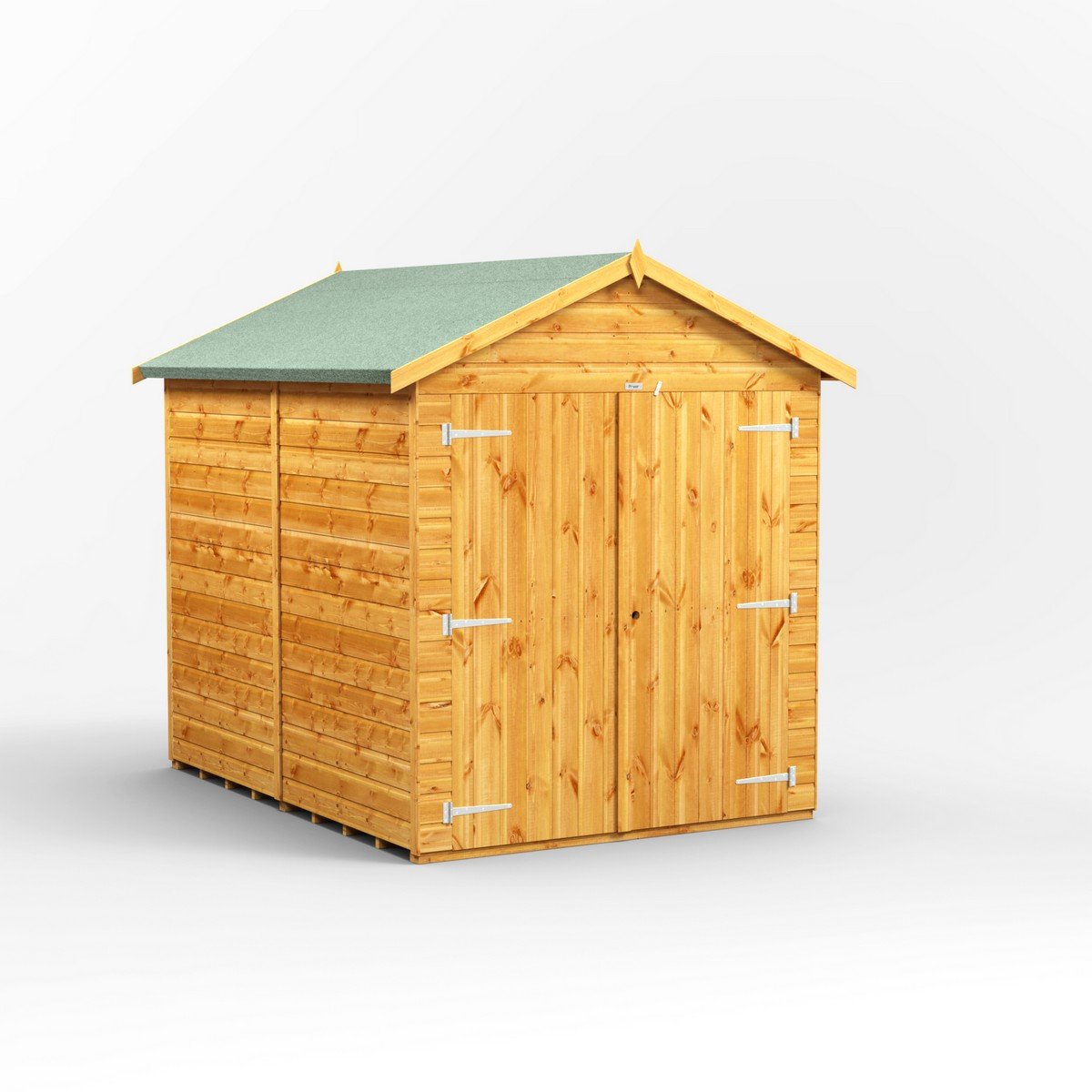 Powersheds Apex Roof Single Door Storage Shed 8ft x 6ft - Golden Brown Price Comparisons | Compare The Build