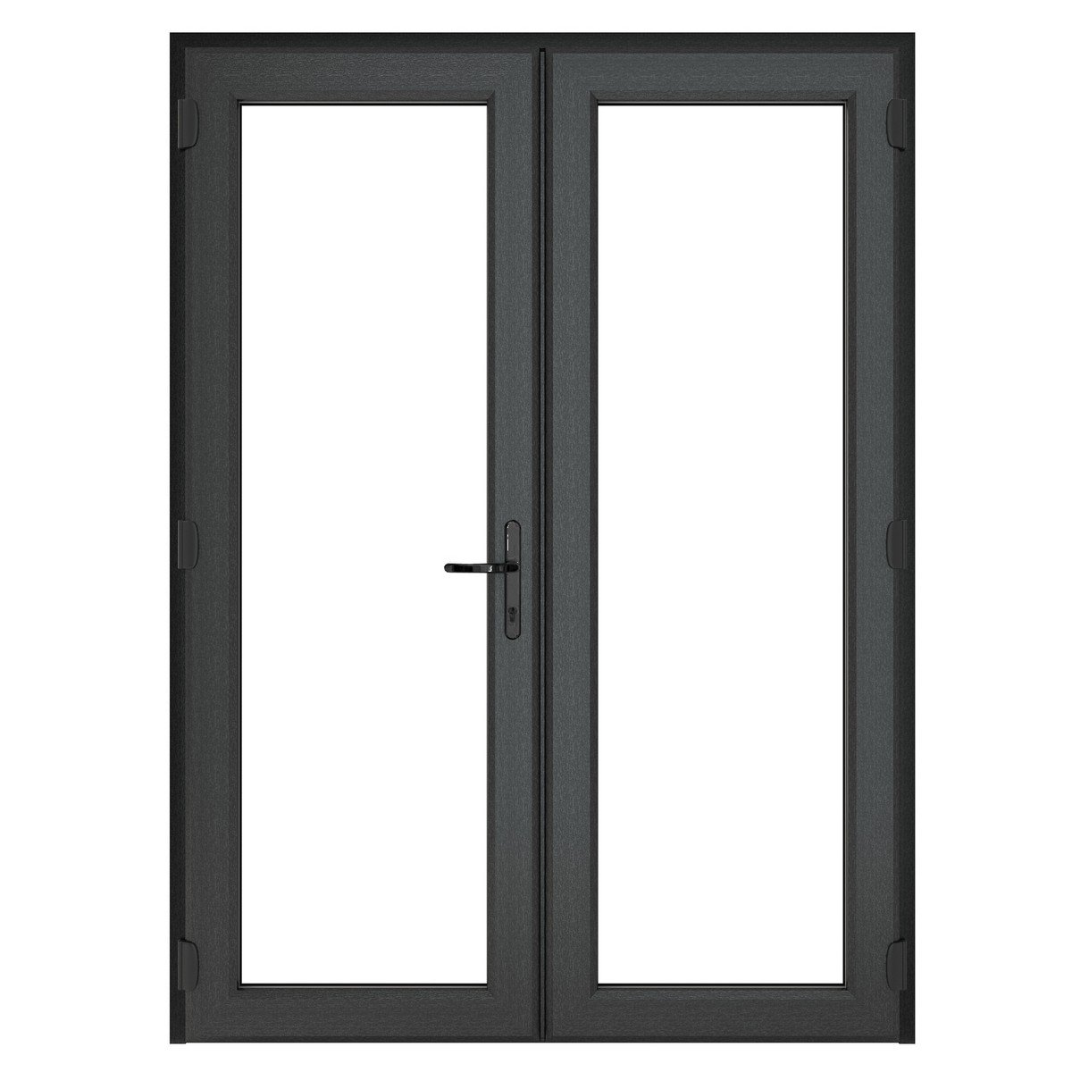Crystal Triple Glazed French Doors 1490 x 2090mm - Grey/White Price Comparisons | Compare The Build