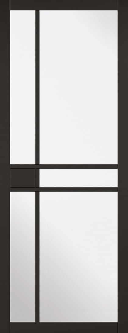 LPD Greenwich 5L Glazed Internal Door 1981 x 838mm Black Primed Price Comparisons | Compare The Build