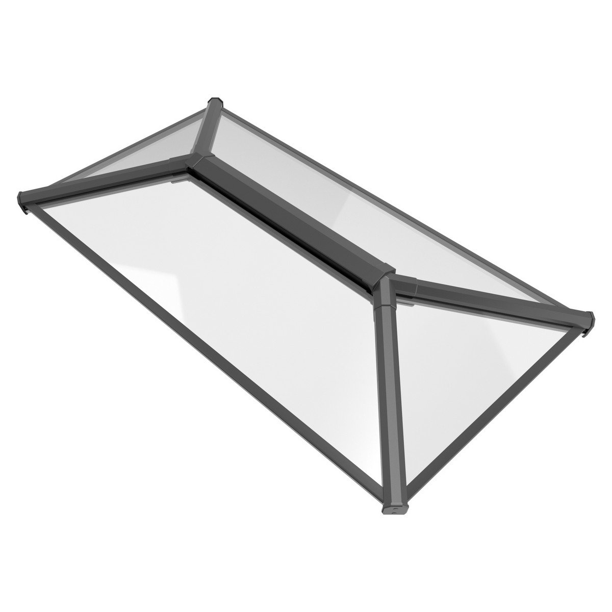 Crystal Aluminium Skylight Roof 2000 x 1000mm Grey External/White Internal Price Comparisons | Compare The Build