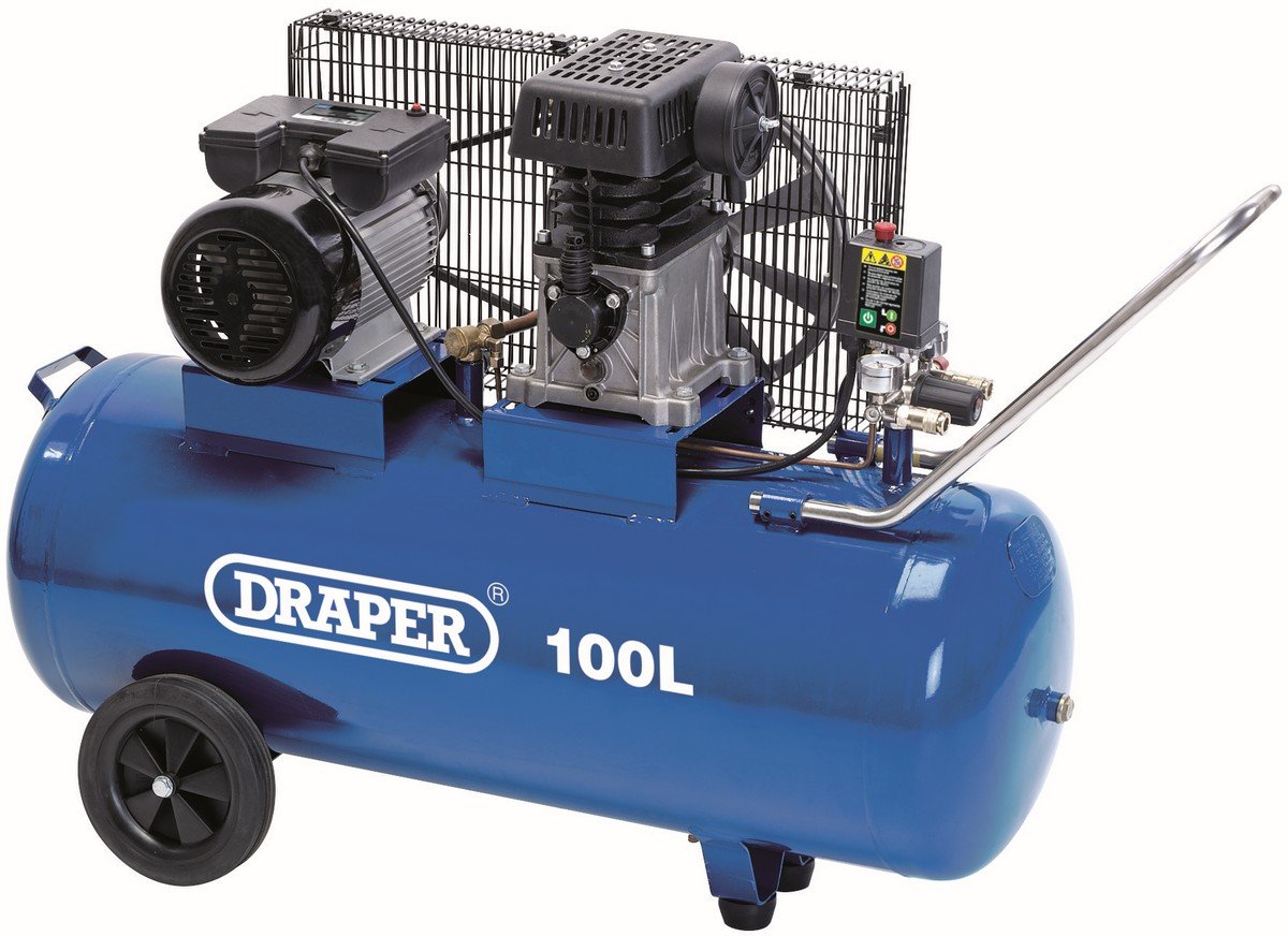 Draper Air Compressor - Belt Drive, 3HP, 100ltr, 230V Price Comparisons | Compare The Build