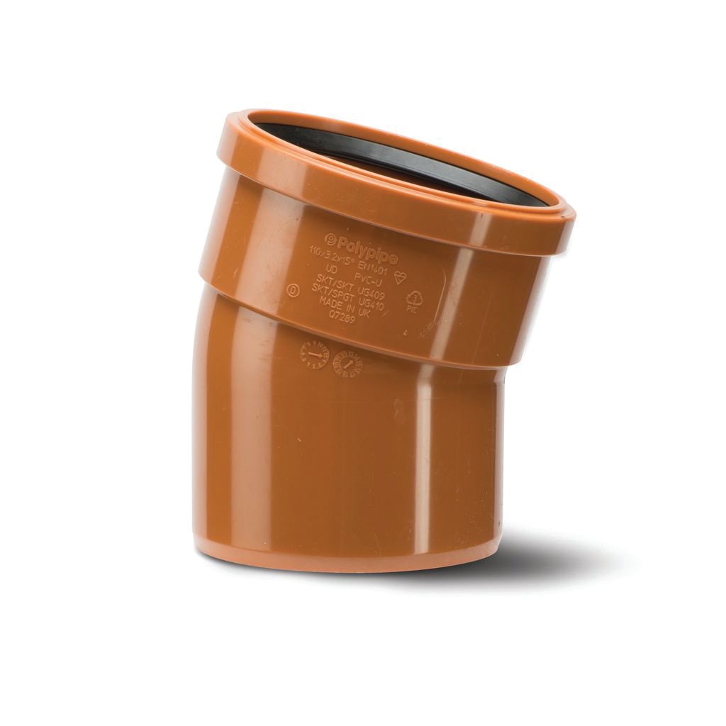 Polypipe 160mm Short Radius Bend Single Socket 15deg - Terracotta - UG610 Price Comparisons | Compare The Build