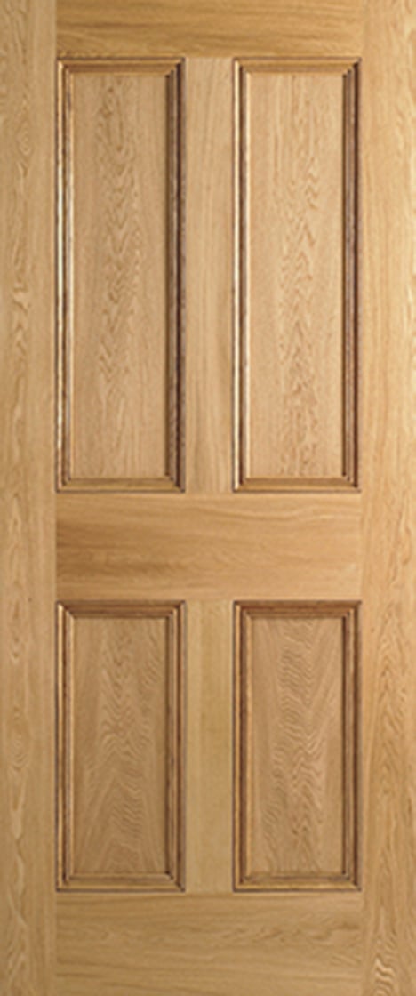 Solid Core Internal Door - Unfinished - 4P 2032 x 813mm Oak PP4P32OAK Price Comparisons | Compare The Build
