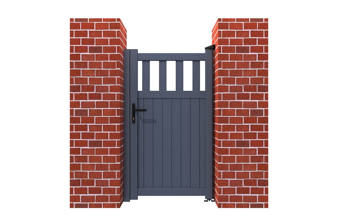 RMG Aluminium Pedestrian Gate 1100 x 1600mm - Grey Powder Coated Price Comparisons | Compare The Build