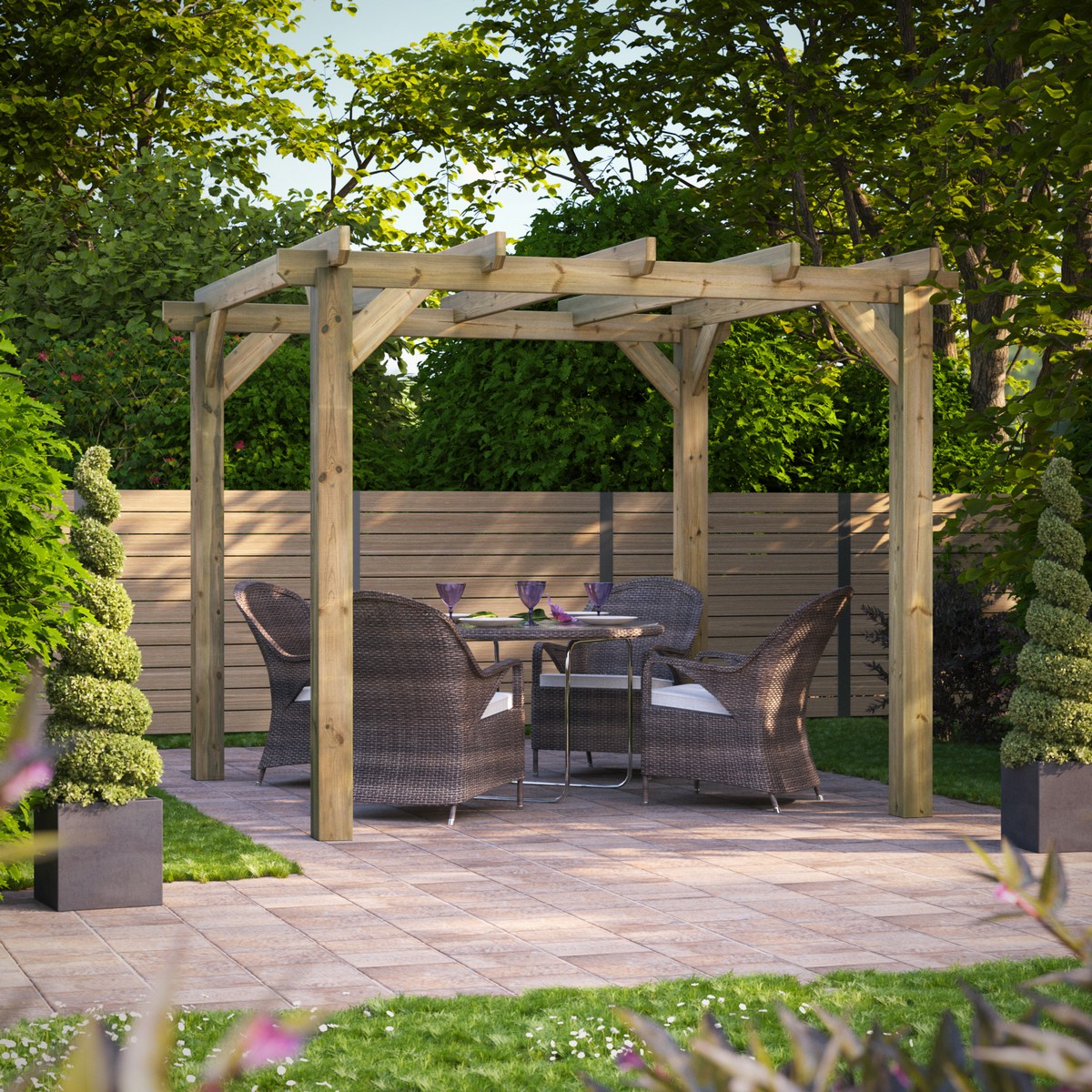 Powersheds Pergola 10ft x 10ft Price Comparisons | Compare The Build
