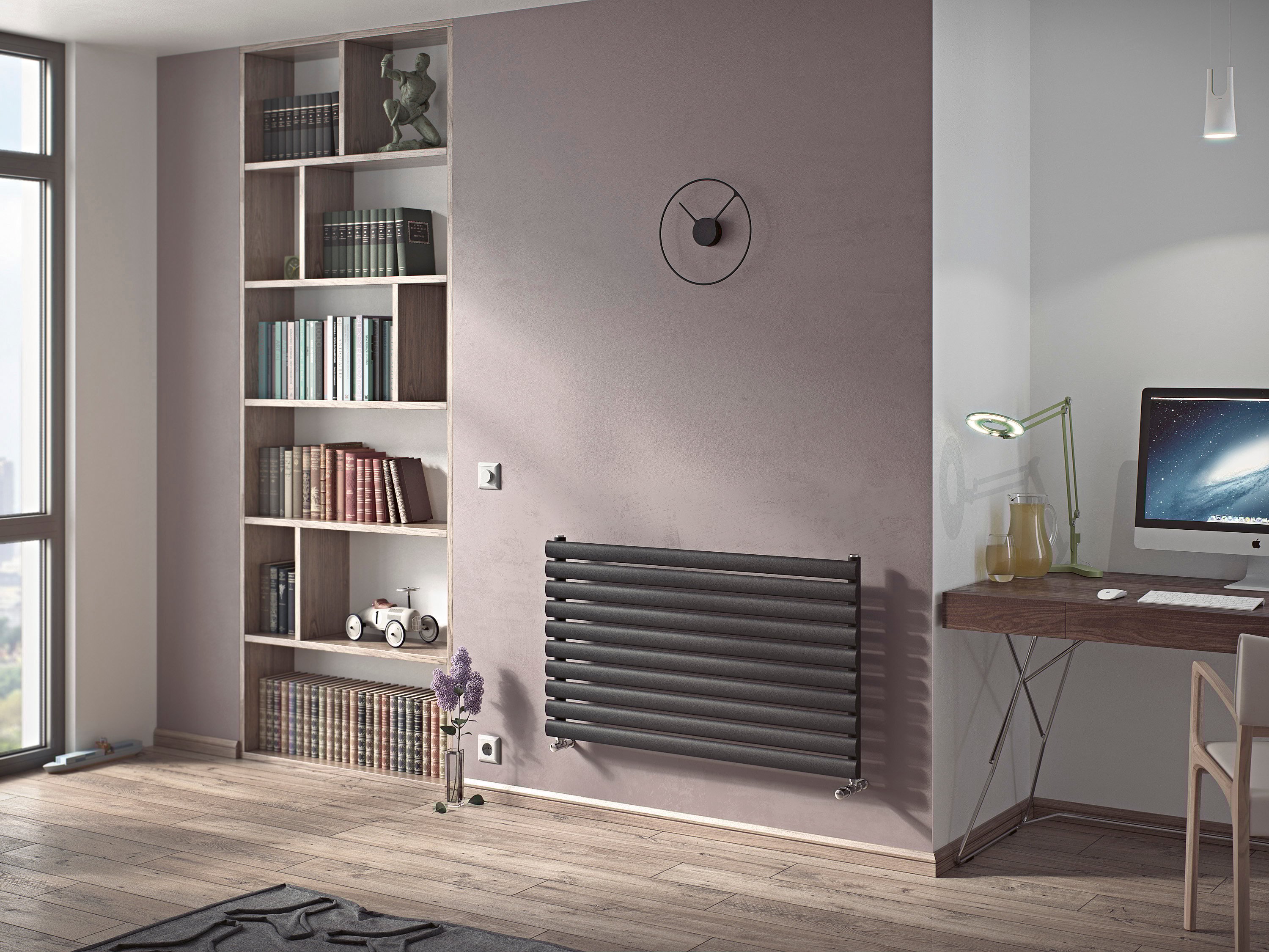 Eucotherm Nova Horizontal Tube Radiator 294 x 1800mm Anthracite Price Comparisons | Compare The Build