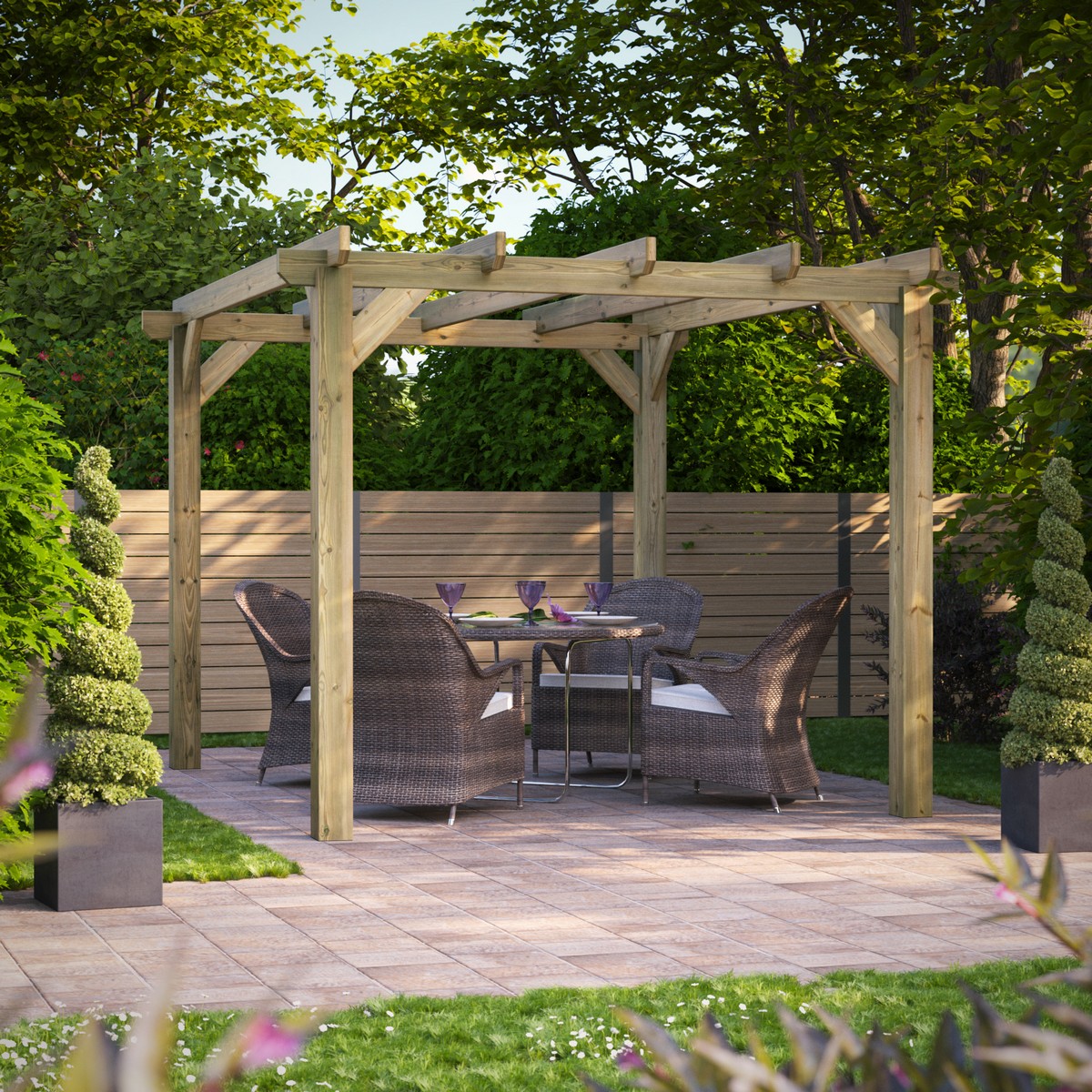 Powersheds Pergola 10ft x 12ft Price Comparisons | Compare The Build