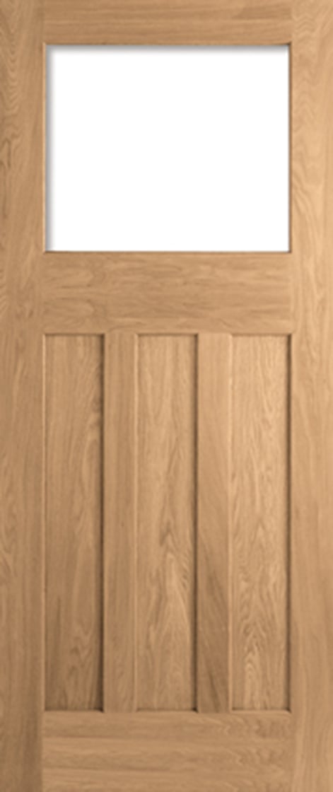DX Solid Core Internal Door - Unfinished - DX 30&#039;s Style Unglazed 1981 x 686mm Oak PPODX27OAK Price Comparisons | Compare The Build