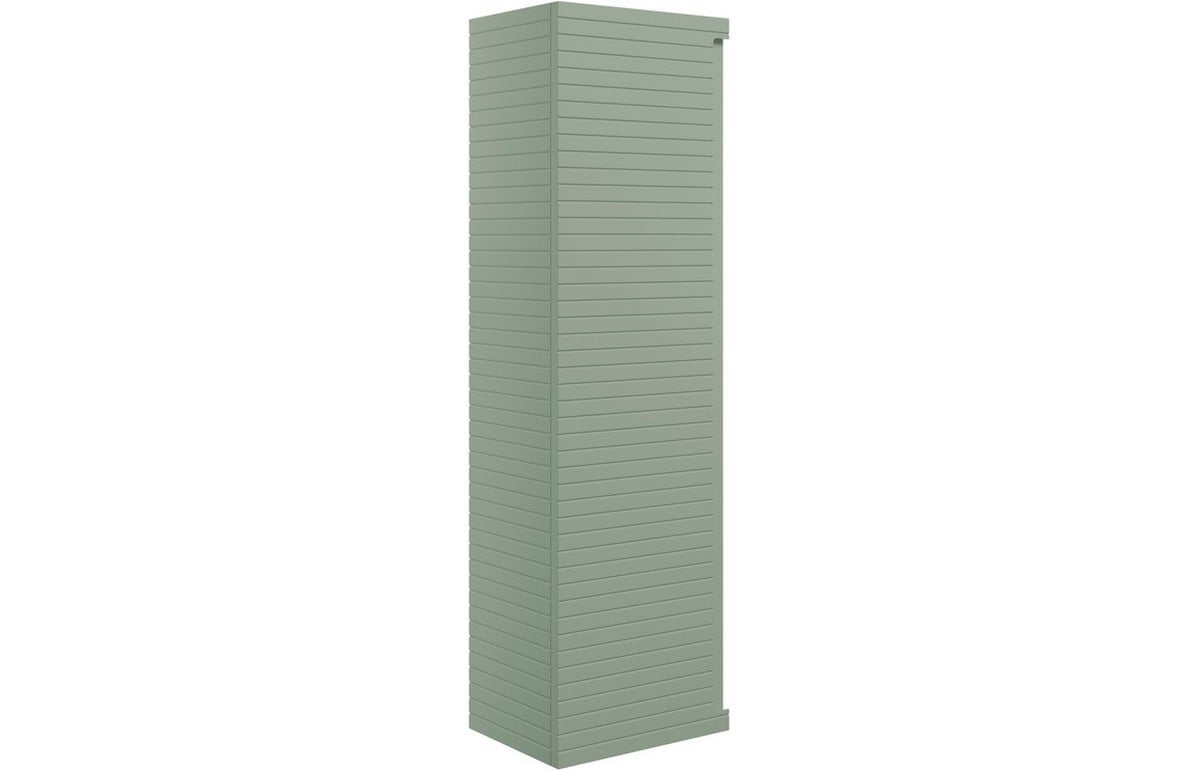 Holt Wall Hung 1 Door Tall Unit 350mm - Matt Willow Green Price Comparisons | Compare The Build