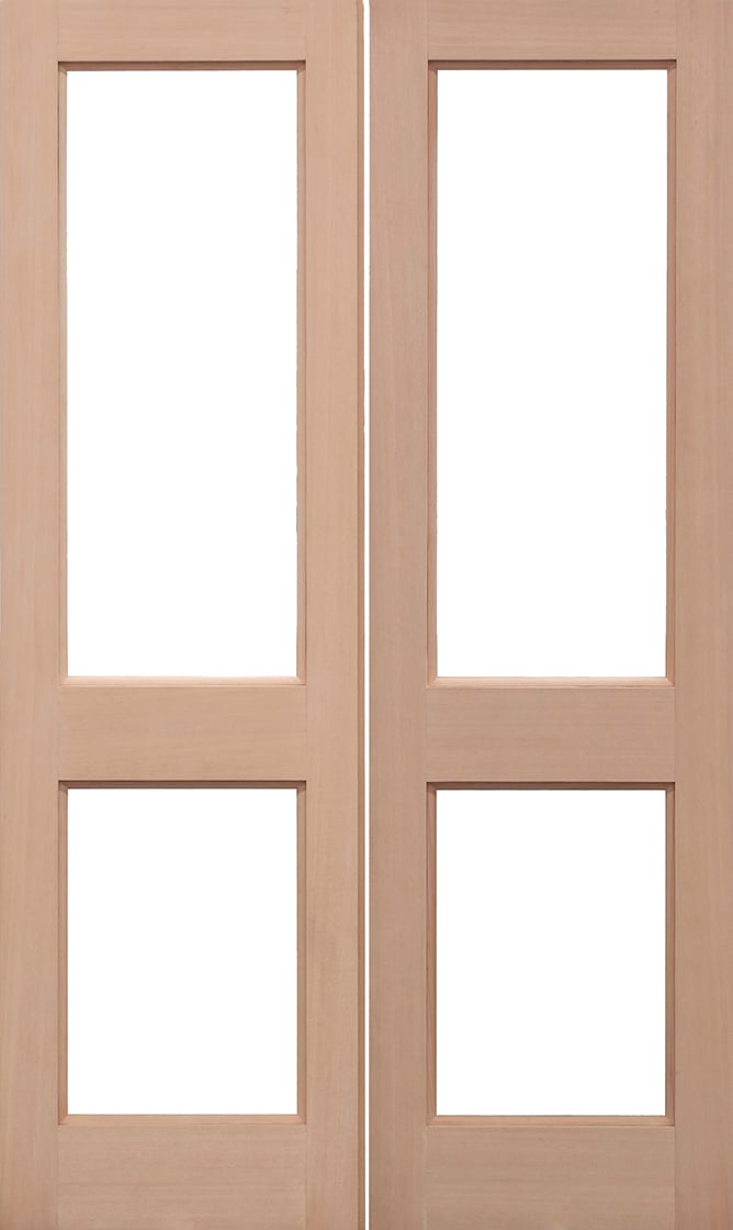 LPD 2XGG 2L Unglazed External Door Pairs 1981 x 1168mm Unfinished Hemlock Price Comparisons | Compare The Build