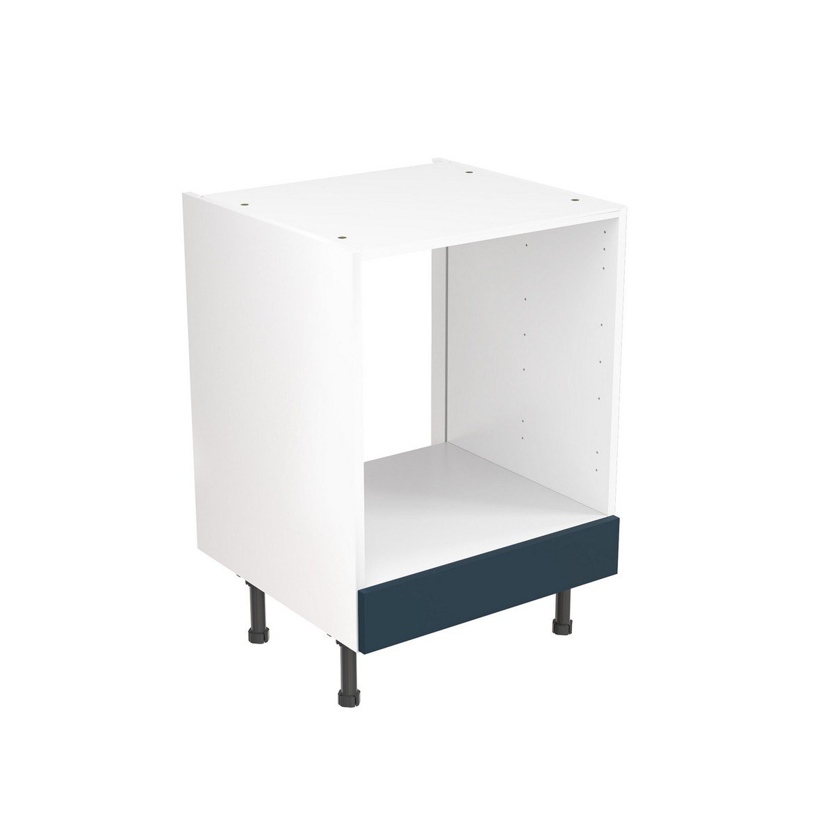 KitchenKit Flatpack Shaker Oven Base Cabinet 600mm - Ultra Matt Indigo Blue Price Comparisons | Compare The Build