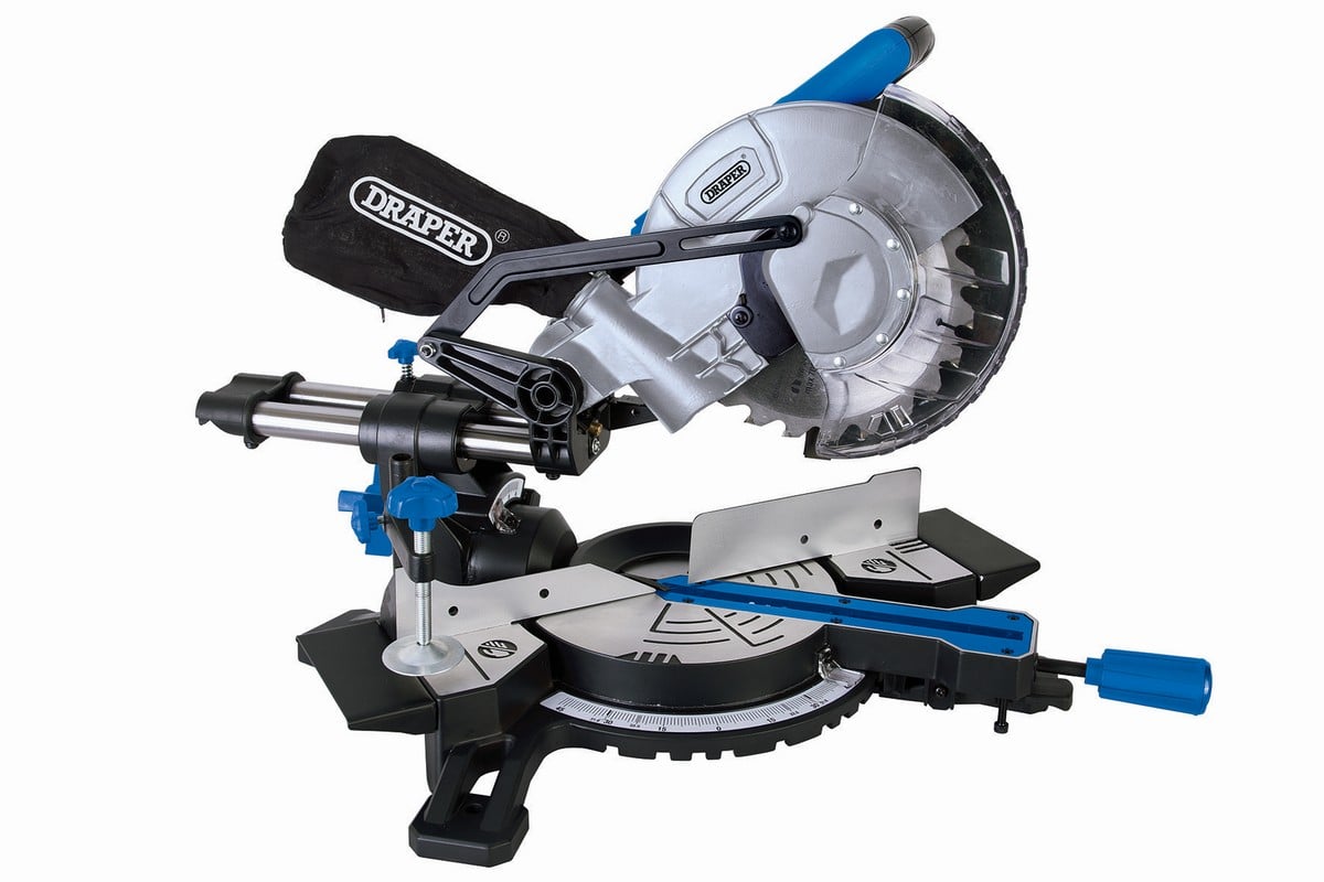 Draper Sliding Compound Mitre Saw with Laser Cutting Guide - 210mm, 1500W Price Comparisons | Compare The Build