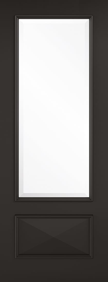 LPD Knightsbridge 1L Clear Bevelled Glazed Internal Door 1981 x 686mm Black Primed Plus Price Comparisons | Compare The Build