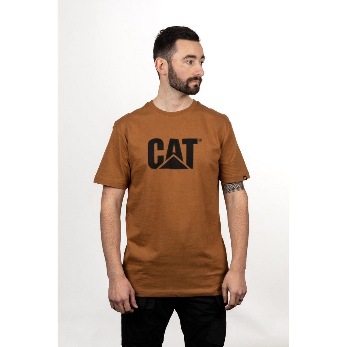 Caterpillar Trademark Logo T-Shirt - Bronze - XL Price Comparisons | Compare The Build