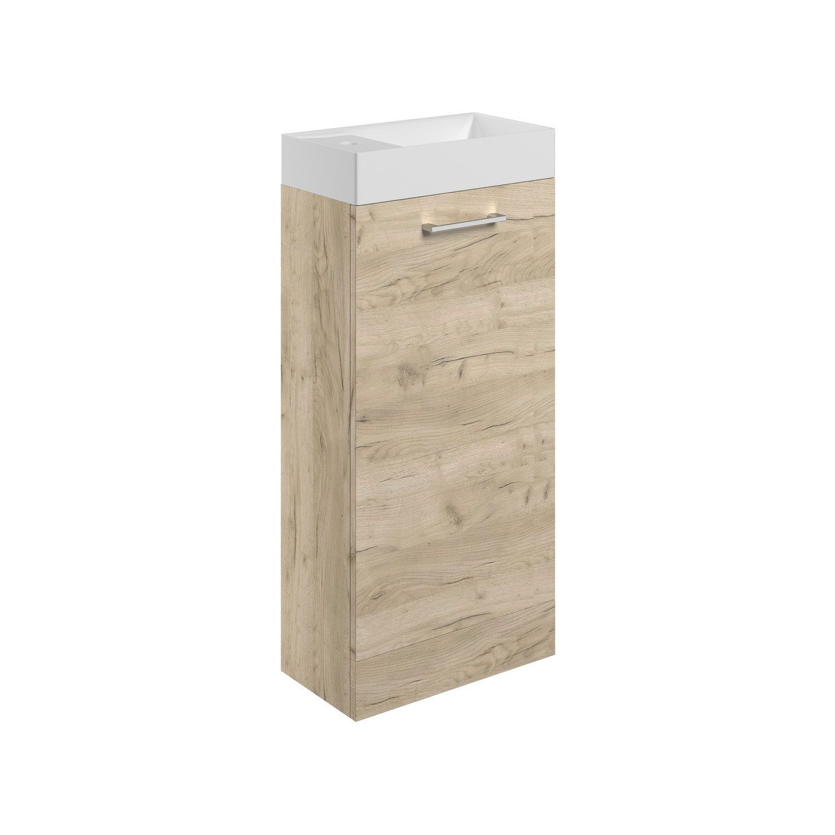 Helston Floor Standing 1 Door Basin Unit &amp; Basin 410mm - Oak Price Comparisons | Compare The Build