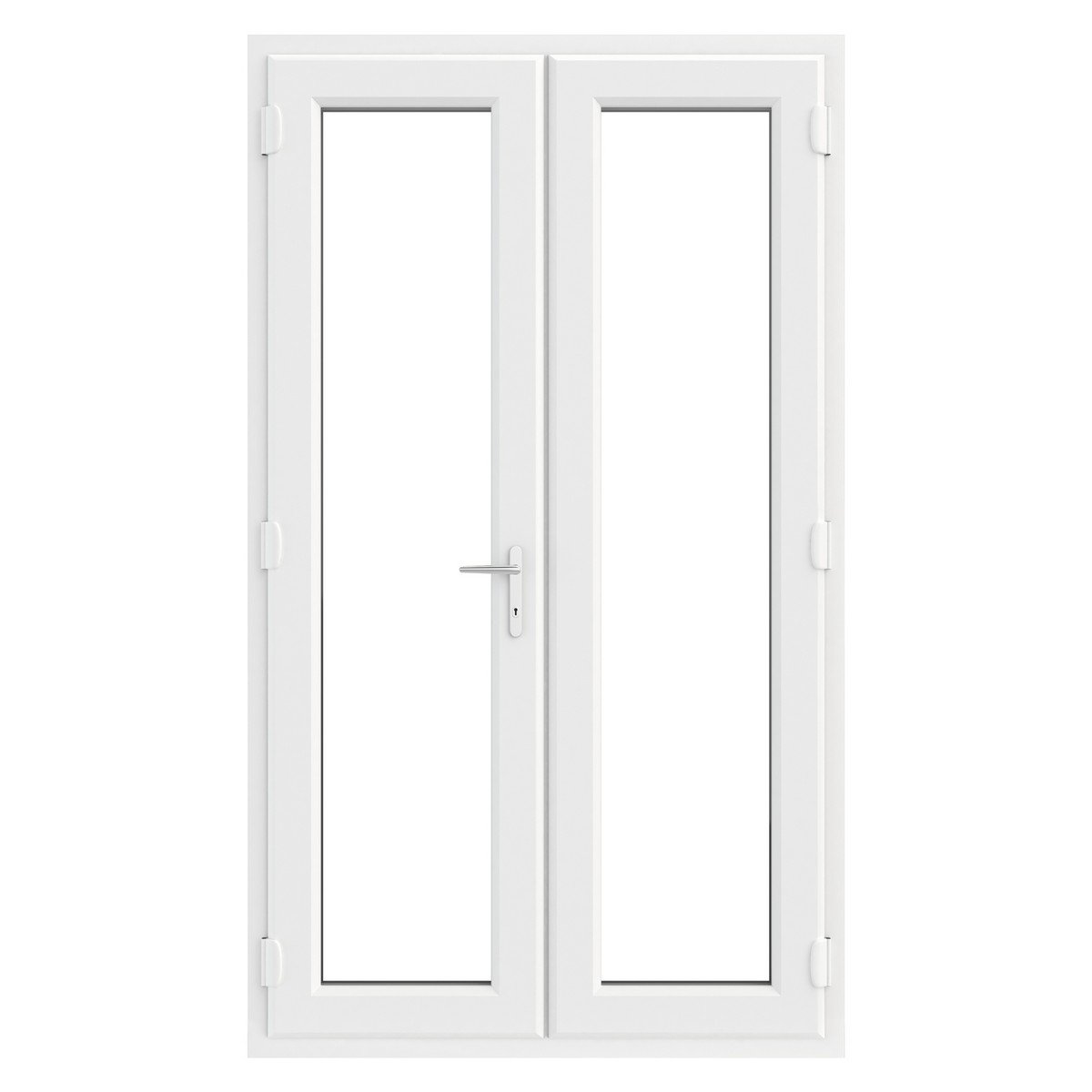 Crystal Triple Glazed French Doors 1290 x 2055mm - White Price Comparisons | Compare The Build