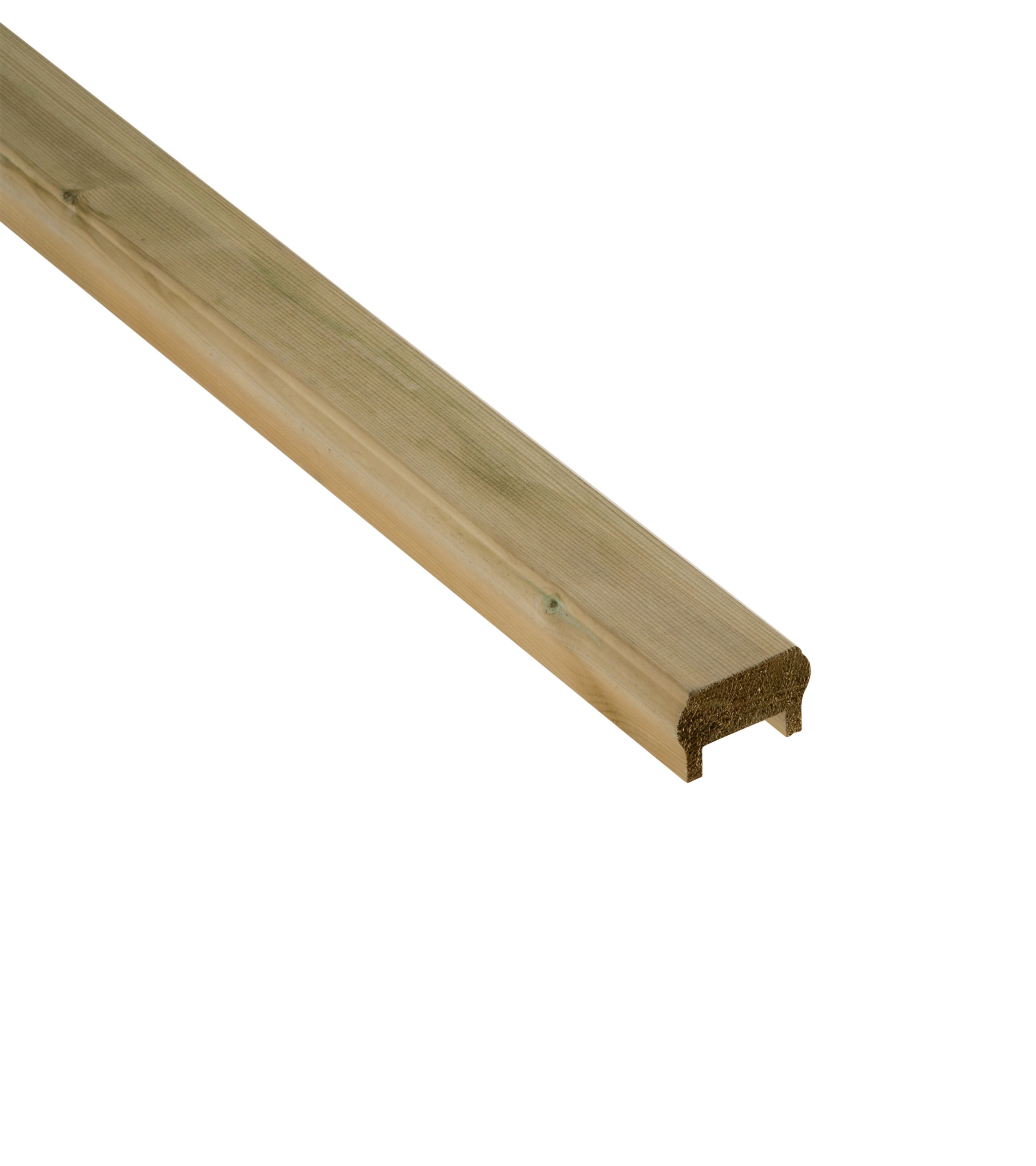 Cheshire Pine Universal Decking Baserail &amp; Handrail 2400 x 44 x 68mm - Treated Green Price Comparisons | Compare The Build