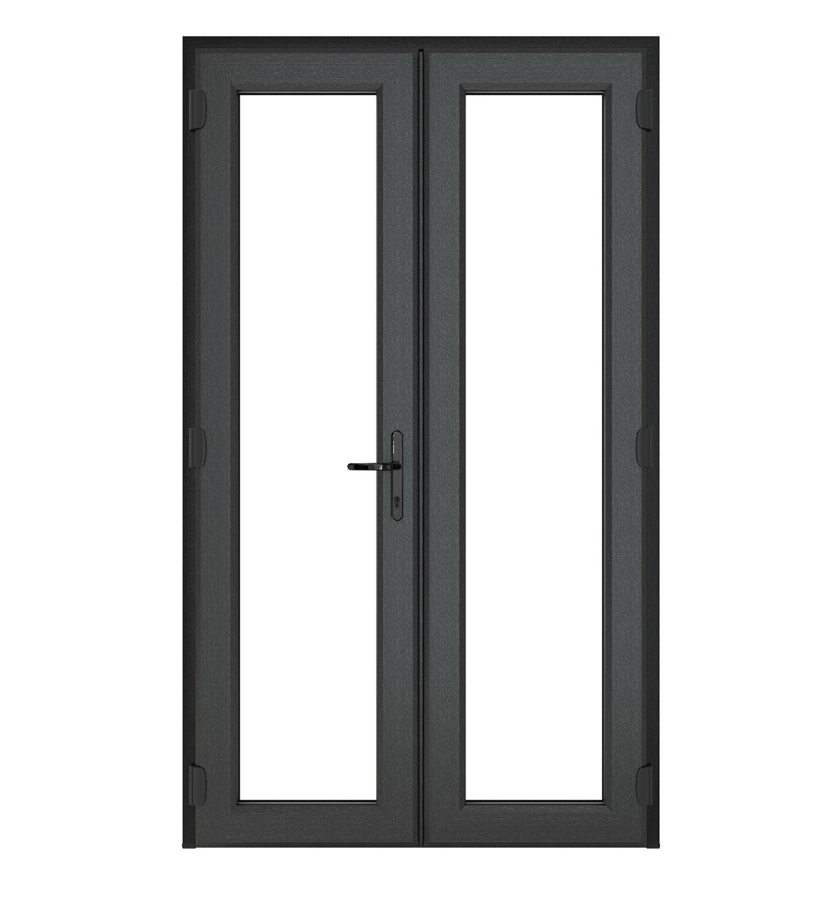 Crystal Triple Glazed French Doors 1190 x 2090mm - Grey/White Price Comparisons | Compare The Build