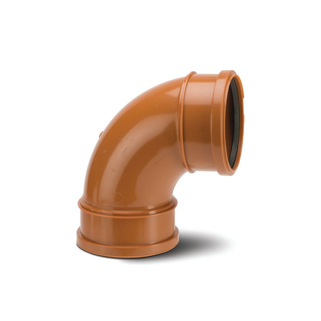 Polypipe 110mm Short Radius Bend Double Socket 87.5deg - Terracotta - UG484 Price Comparisons | Compare The Build