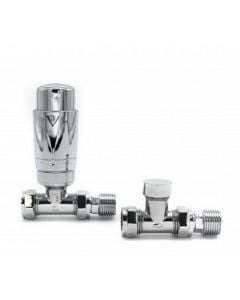 Westco Straight TRV & Lockshield - 15mm - Chrome