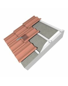 Marley Contour In-Line Tile Vent Terminal - Double Roman - Smooth Brown