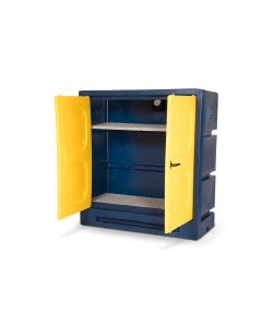 Armorgard ChemCube Durable Plastic Chemical Cabinet 1220 x 550 x 1310mm Blue & Yellow