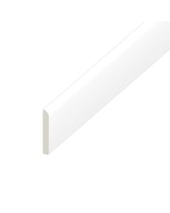Eurocell UPVC Flat Back Architrave - 95mm x 6mm x 5mtr - 64 Standard White
