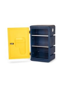 Armorgard ChemCube Durable Plastic Chemical Cabinet 910 x 440 x 575mm Blue & Yellow