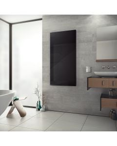 Eucotherm Glass Infrared Slim Panel Radiator 600 x 900mm Black