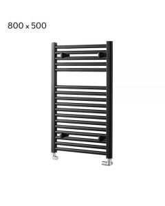 Towelrads Pisa Central Heating Towel Radiator - 800 x 400mm - Black