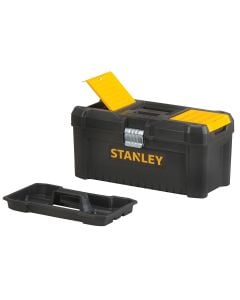 Stanley Basic Tool Box with Organiser Lid 16" Black/Yellow