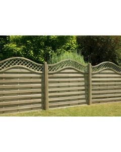 Forest Decorative Europa Prague Fence Panel 1.8mtr x 1.8mtr - Treated Timber (Pack of 4)