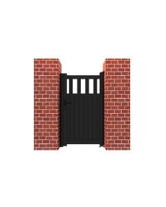 RMG Aluminium Pedestrian Gate 1000 x 1800mm - Black Powder Coated