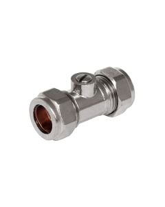 Isolating Valve CxC 15mm Chrome Plated