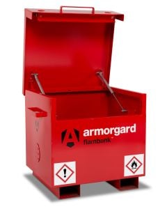 Armorgard FlamBank Hazardous Storage Box 765 x 675 x 670mm Red